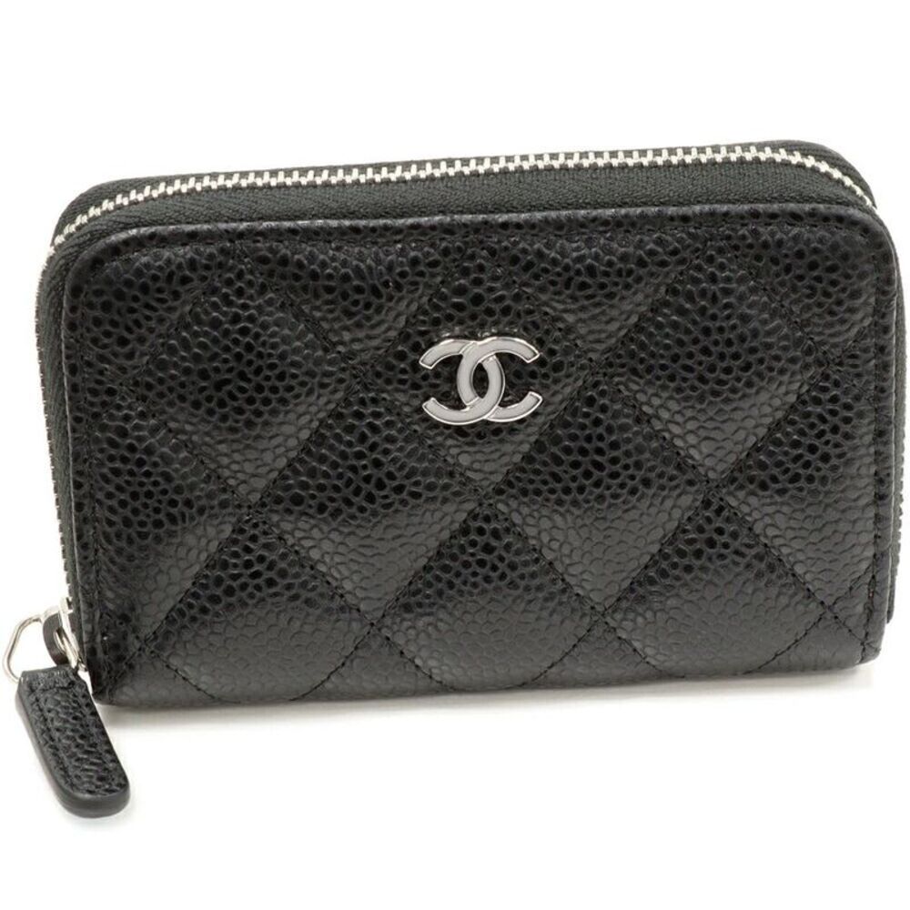 Chanel Coin Case Grain Calfskin Black